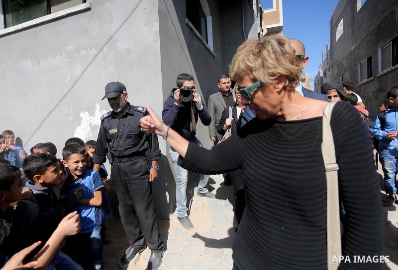 International diplomats visit Gaza strip, on November 8, 2016. Photo by Mohammed Asad