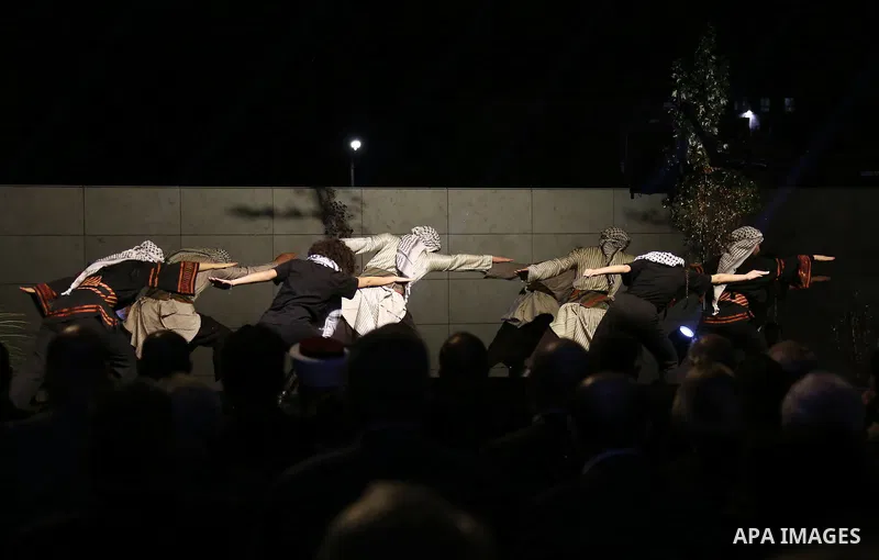 Palestinian youths perform during the inauguration ceremony of late Palestinian leader Yasser Arafat's Museum in the West Bank city of Ramallah on November 9, 2016. The Yasser Arafat Museum opened in Ramallah, shedding l...