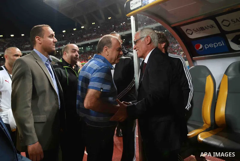 Head coach of Egypt Hector Cuper is seen during the 2018 World Cup Africa qualifying match between Egypt and Ghana at the Borg el-Arab Stadium in Alexandria on November 13, 2016. Photo by Stringer