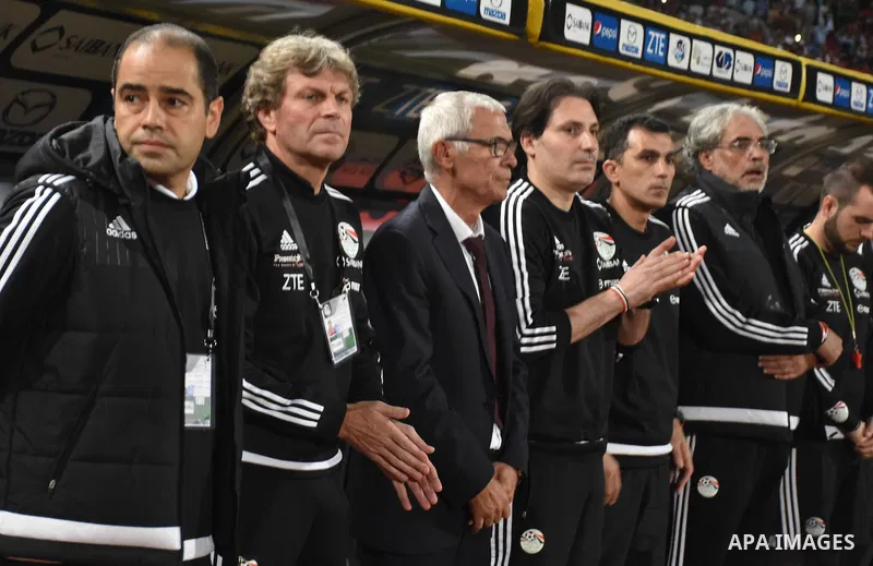 Head coach of Egypt Hector Cuper is seen during the 2018 World Cup Africa qualifying match between Egypt and Ghana at the Borg el-Arab Stadium in Alexandria on November 13, 2016. Photo by Stringer