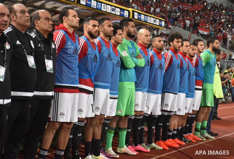 Egypt v Ghana compete during the 2018 World Cup qualifying Group E football match between Egypt and Ghana at the Borg el-Arab Stadium near Alexandria on November 13, 2016. Photo by Stringer