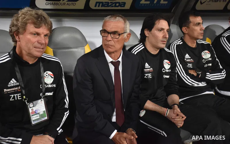 Head coach of Egypt Hector Cuper is seen during the 2018 World Cup Africa qualifying match between Egypt and Ghana at the Borg el-Arab Stadium in Alexandria on November 13, 2016. Photo by Stringer