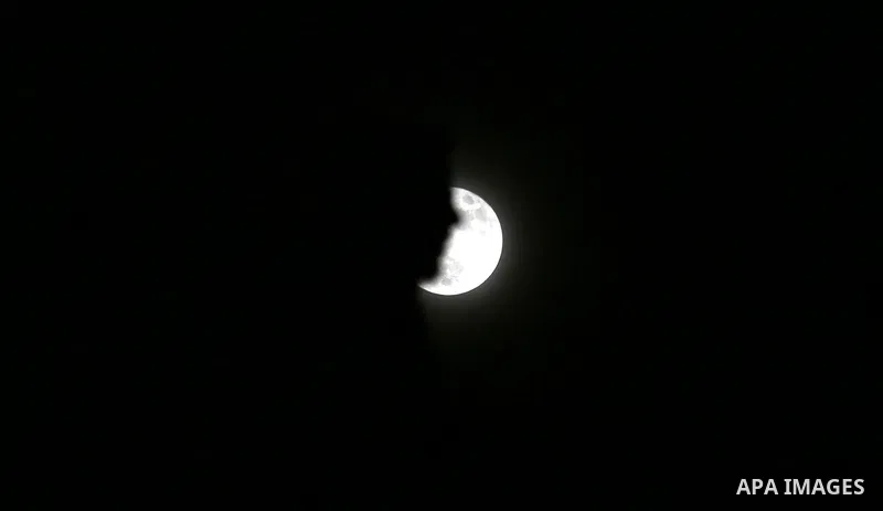 The 'Supermoon' rises over Gaza city on November 14, 2016. The moon will be the closest to Earth since 1948 at a distance of 356,509 kilometres (221,524 miles), creating what NASA described as "an extra-supermoon". Photo...
