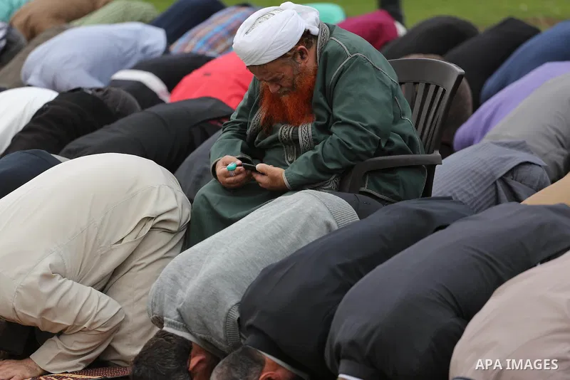 Palestinians pray for rain at al-Kateba square in Gaza City on November 16, 2016. The Ministry of Awqaf and Religious Affairs have held special prayers to invoke God for rain. The special Muslim prayers known as Salat al...