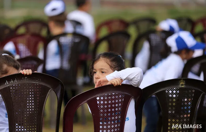 Palestinian children take part in a festival to mark " World Children's Day" in Gaza City, on November 17, 2016. Photo by Yasser Qudih