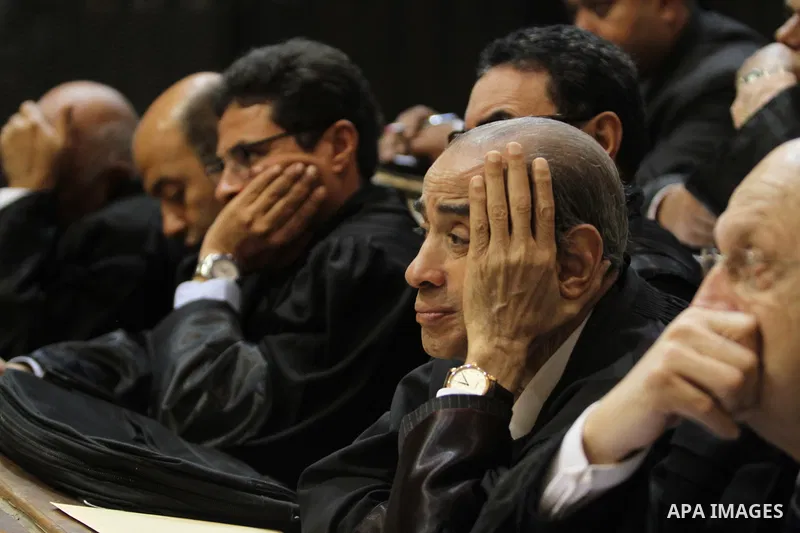 Egyptian Lawyer Farid el-Deeb attends the trial of Alaa and Gamal Mubarak, the sons of former former president Hosni Mubarak in Cairo on November 19, 2016. Cairo Criminal Court held at Police Academy adjourned Gamal and...