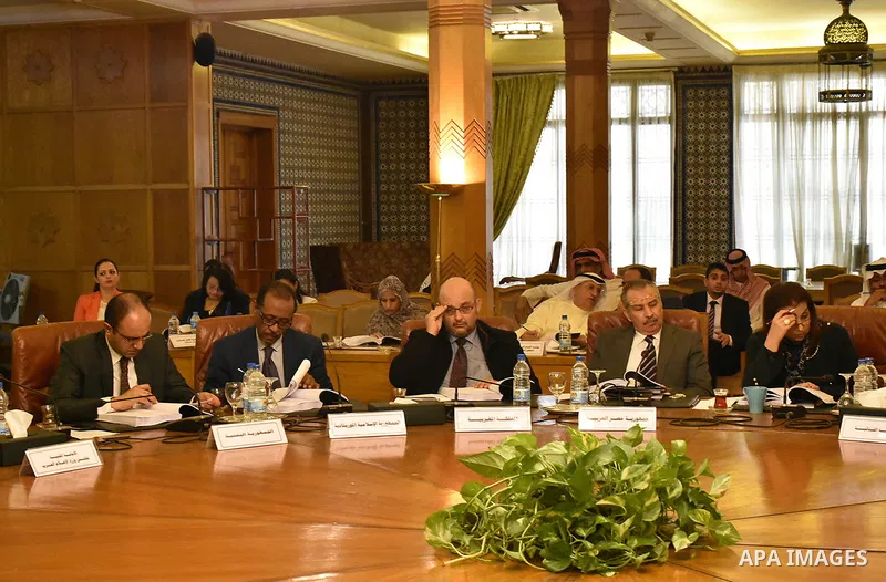 Arab foreign Ministers attend a meeting of the Arab League foreign Ministers in the Egyptian capital Cairo, on November 21, 2016. Photo by Stringer