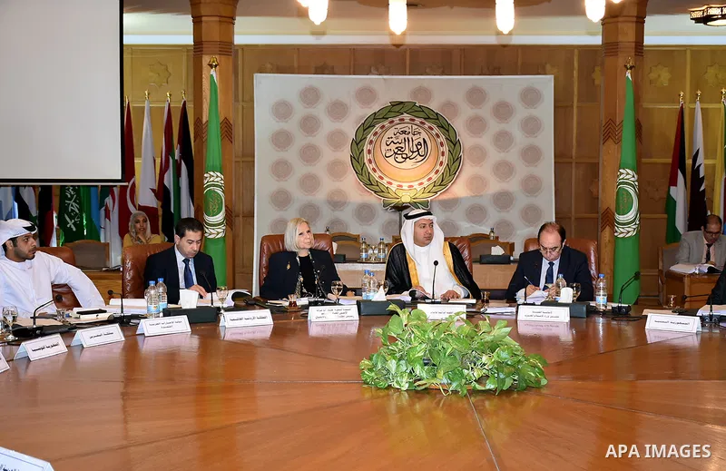 Arab foreign Ministers attend a meeting of the Arab League foreign Ministers in the Egyptian capital Cairo, on November 21, 2016. Photo by Stringer