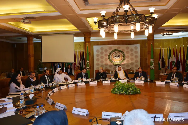 Arab foreign Ministers attend a meeting of the Arab League foreign Ministers in the Egyptian capital Cairo, on November 21, 2016. Photo by Stringer
