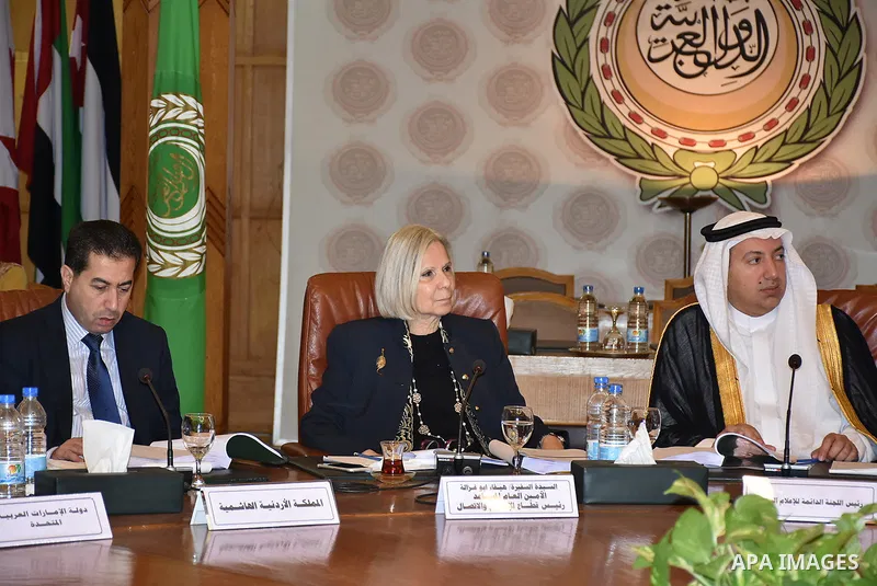 Arab foreign Ministers attend a meeting of the Arab League foreign Ministers in the Egyptian capital Cairo, on November 21, 2016. Photo by Stringer