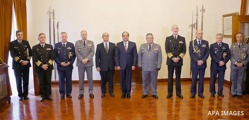 Egyptian President Abdel Fattah al-Sisi visits the Portuguese military academy in Lisbon, Portugal, 22 November 2016. Photo by Egyptian President Office