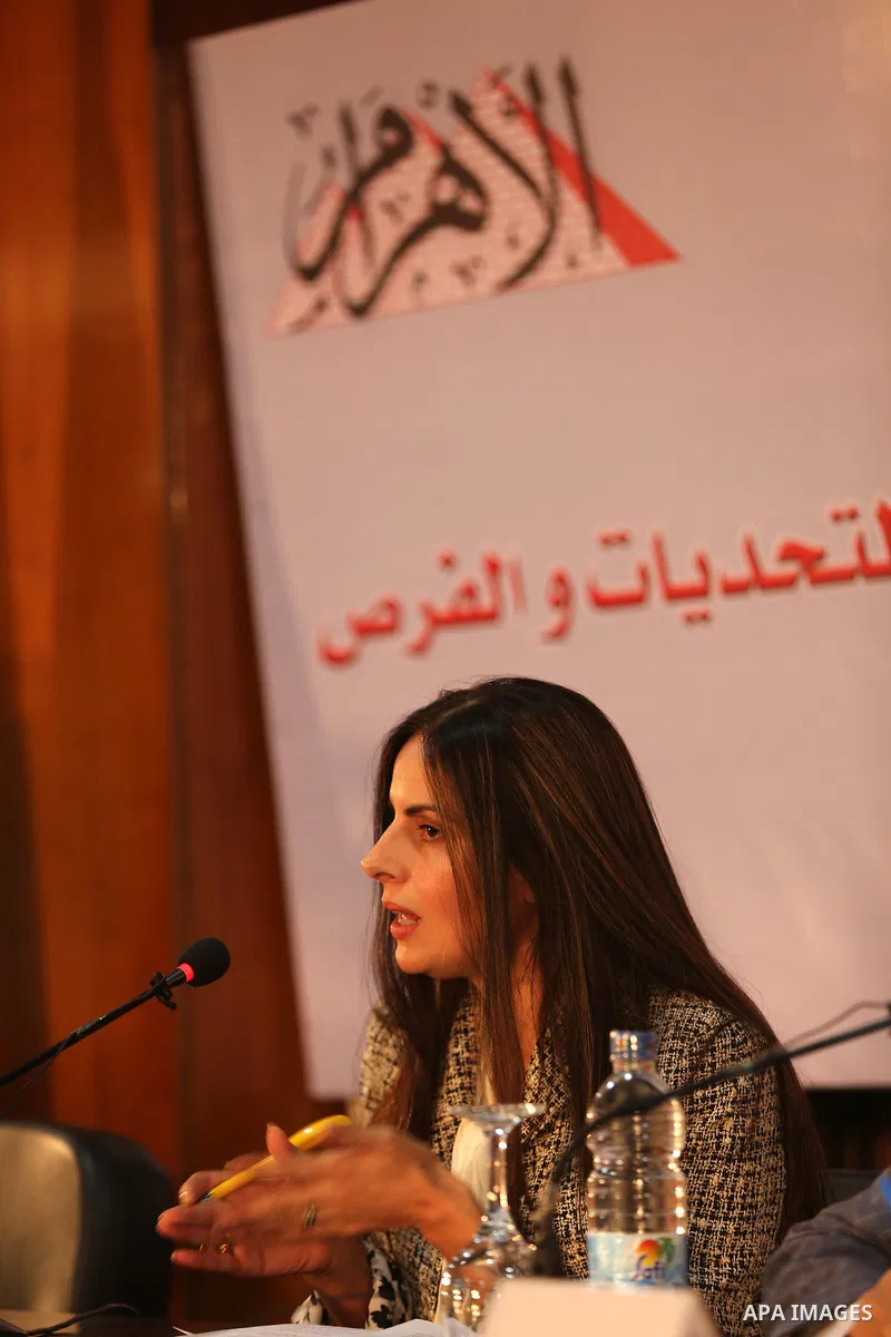 Palestinian and Egyptian Journalists attend a meeting about media and Palestinian society in Cairo, Egypt, on Nov. 23.2016. Photo by Yasser Qudih