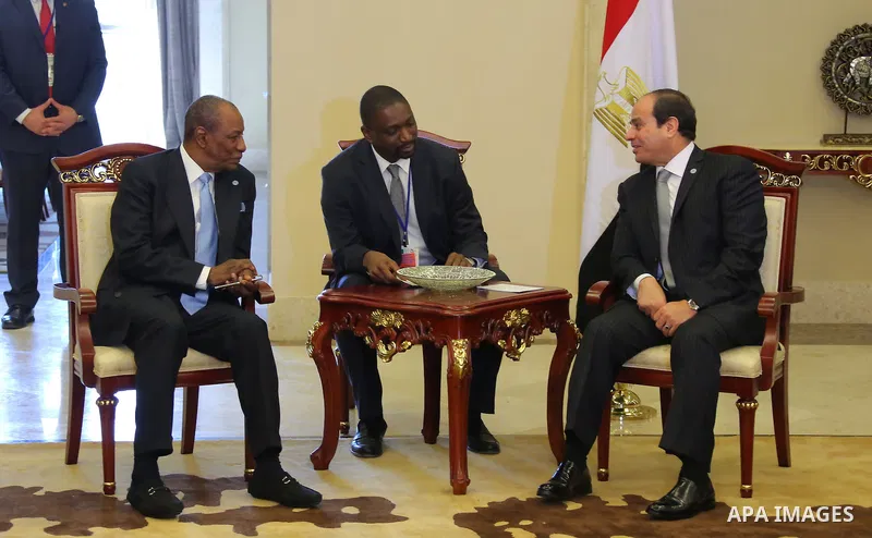 Egyptian President Abdel Fattah al-Sisi, participates in the African summit meetings, in Malabo, Guinea, on November 23, 2016. Photo by Egyptian President Office