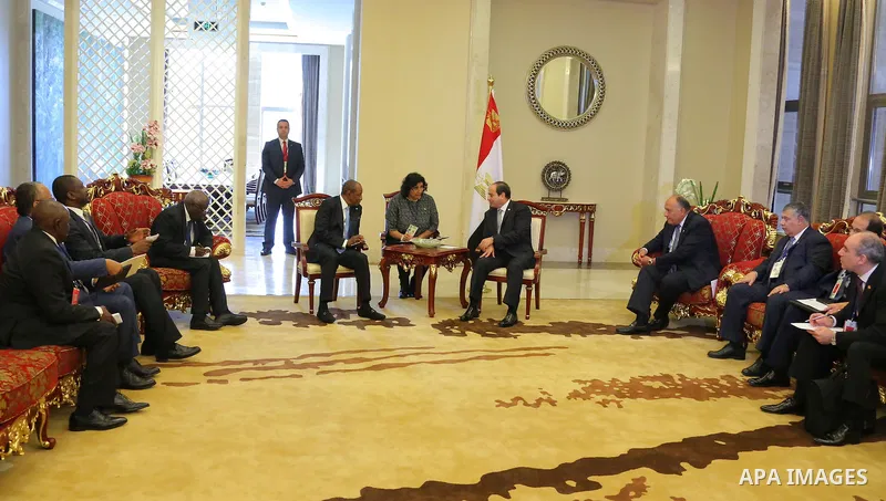 Egyptian President Abdel Fattah al-Sisi, participates in the African summit meetings, in Malabo, Guinea, on November 23, 2016. Photo by Egyptian President Office