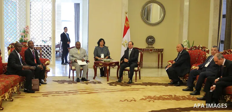 Egyptian President Abdel Fattah al-Sisi, participates in the African summit meetings, in Malabo, Guinea, on November 23, 2016. Photo by Egyptian President Office