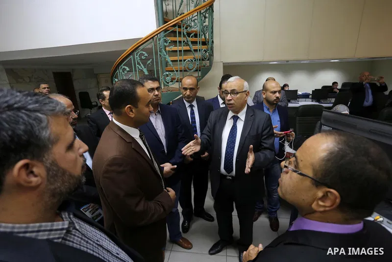 Palestinian Journalists visit the headquarters of Middle East News Agency "Mena" in Cairo, Egypt, on Nov. 24. 2016. Photo by Yasser Qudih