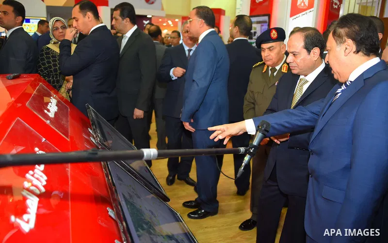 Egyptian President Abdel Fattah al-Sisi attends the opening ceremony of Cairo international exhibition for information and communication technology, in Cairo, Egypt, on Nov. 27, 2016. Photo by Egyptian President Office