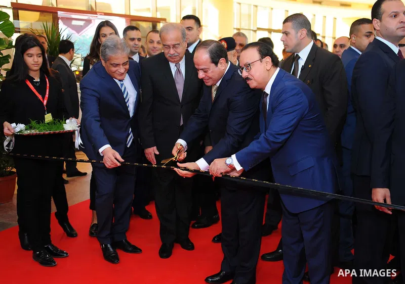 Egyptian President Abdel Fattah al-Sisi attends the opening ceremony of Cairo international exhibition for information and communication technology, in Cairo, Egypt, on Nov. 27, 2016. Photo by Egyptian President Office
