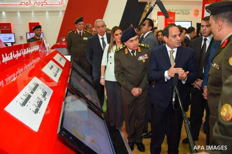 Egyptian President Abdel Fattah al-Sisi attends the opening ceremony of Cairo international exhibition for information and communication technology, in Cairo, Egypt, on Nov. 27, 2016. Photo by Egyptian President Office