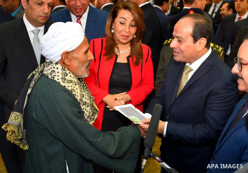 Egyptian President Abdel Fattah al-Sisi attends the opening ceremony of Cairo international exhibition for information and communication technology, in Cairo, Egypt, on Nov. 27, 2016. Photo by Egyptian President Office
