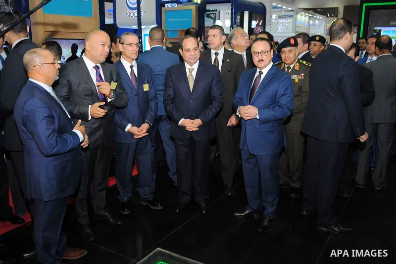 Egyptian President Abdel Fattah al-Sisi attends the opening ceremony of Cairo international exhibition for information and communication technology, in Cairo, Egypt, on Nov. 27, 2016. Photo by Egyptian President Office
