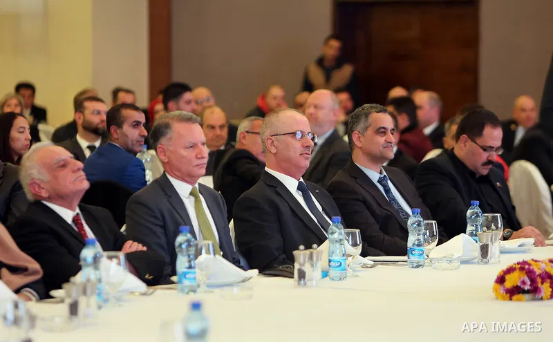 Palestinian prime Minister, Rami Hamdalah, attends the Week Palestine technological XIII Expotech 2016, in the West Bank city of Ramallah, on November 27, 2016. Photo by Prime Minister Office