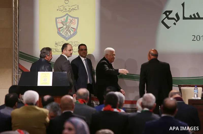 Palestinian president Mahmud Abbas arrives for the opening ceremony of the 7th Fatah Congress on November 29, 2016, at the Muqataa, the Palestinian Authority headquarters, in the West Bank city of Ramallah. Abbas's Fatah...