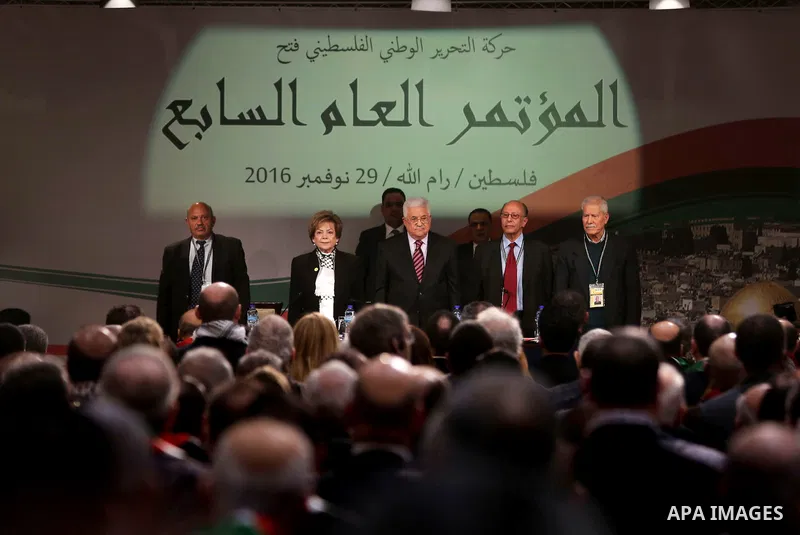 Palestinian President Mahmoud Abbas attends the opening ceremony of the 7th Fatah Congress on November 29, 2016, at the Muqataa, the Palestinian Authority headquarters, in the West Bank city of Ramallah. Abbas's Fatah re...