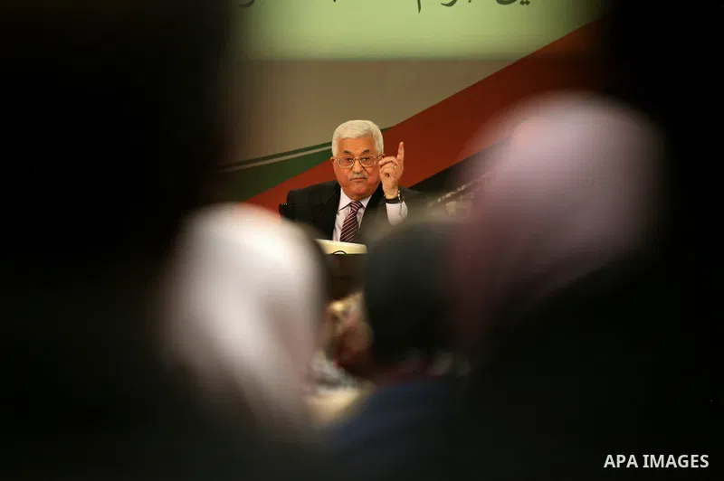 Palestinian president Mahmoud Abbas delivers a speech on the second day of the 7th Fatah Congress on November 30, 2016, at the Muqataa, the Palestinian Authority headquarters, in the West Bank city of Ramallah. Abbas add...