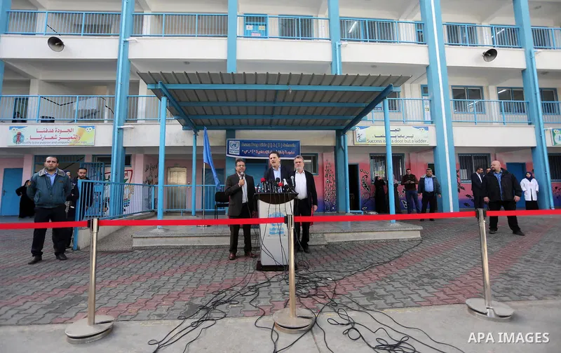 Commissioner-General of the UN Relief and Works Agency (UNRWA) Pierre Krahenbuhl, speaks during a press conference, in Gaza city, on Dec. 01, 2016. Photo by Mohammed Asad