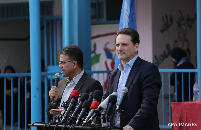 Commissioner-General of the UN Relief and Works Agency (UNRWA) Pierre Krahenbuhl, speaks during a press conference, in Gaza city, on Dec. 01, 2016. Photo by Mohammed Asad