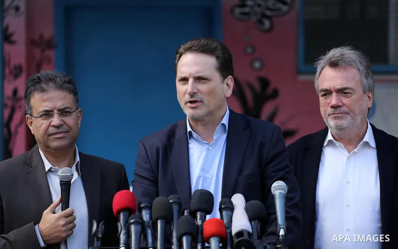 Commissioner-General of the UN Relief and Works Agency (UNRWA) Pierre Krahenbuhl, speaks during a press conference, in Gaza city, on Dec. 01, 2016. Photo by Mohammed Asad