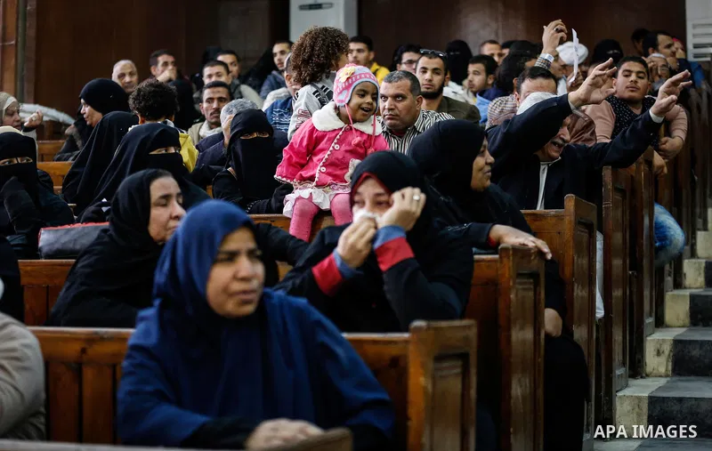 Relatives of Ansar Bait Al-Maqdis group attend their trial in Cairo on December 6, 2016, on charges of assassination of police officers, attempted assassination of interior minister Mohamed Ibrahim and explosions near se...