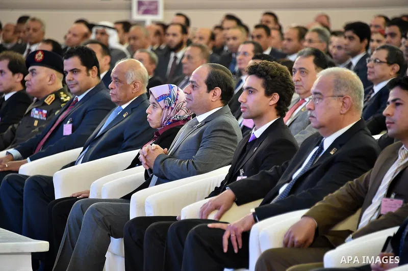 Egyptian President Abdel Fattah al-Sisi, attends the opening of the conference the first league for youth, in Cairo, Egypt, on December 10, 2016. Photo by Egyptian President Office
