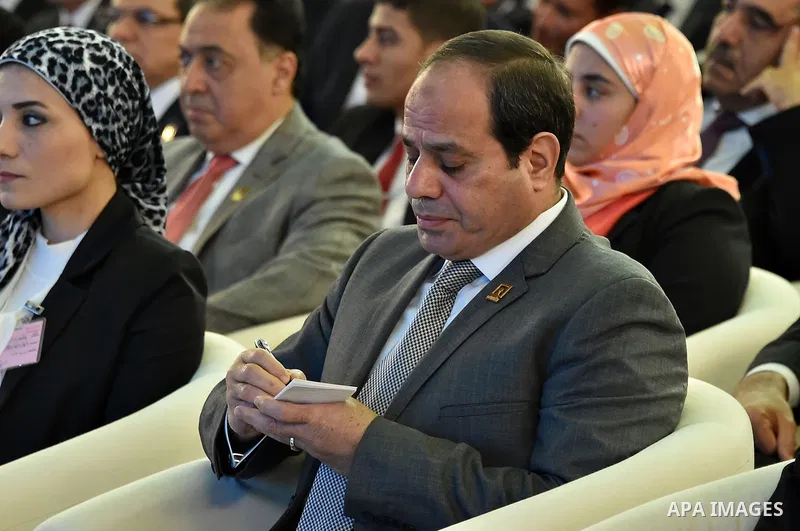 Egyptian President Abdel Fattah al-Sisi, attends the opening of the conference the first league for youth, in Cairo, Egypt, on December 10, 2016. Photo by Egyptian President Office