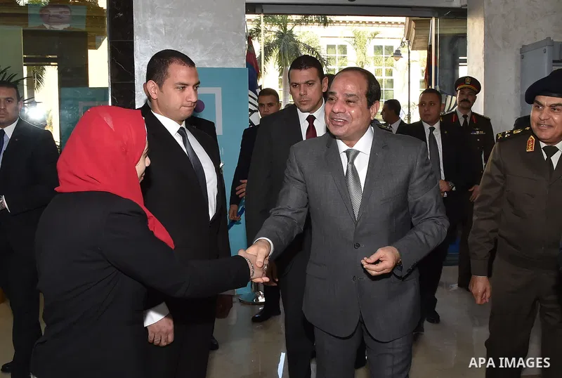 Egyptian President Abdel Fattah al-Sisi, attends the opening of the conference the first league for youth, in Cairo, Egypt, on December 10, 2016. Photo by Egyptian President Office