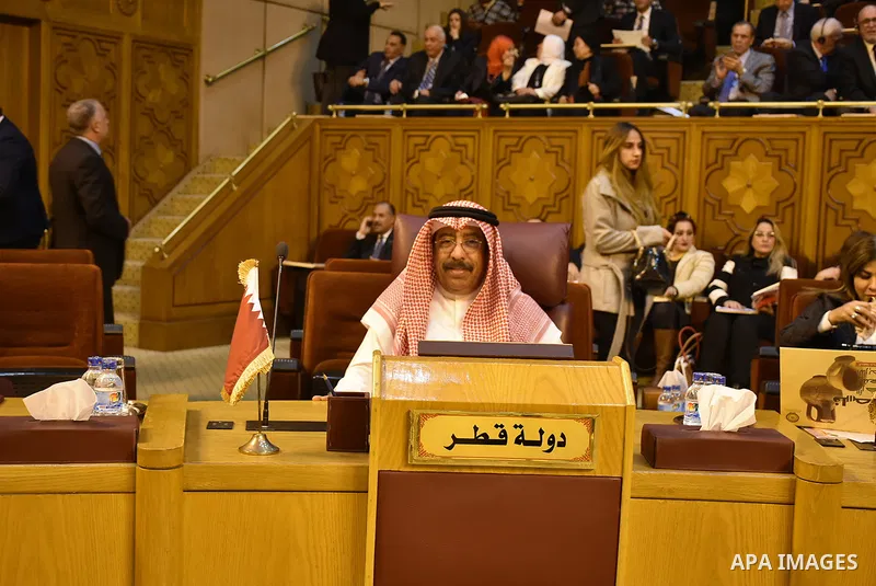 Permanent members of Arab countries in League of Arab States attend a meeting to mark the "International Day of Solidarity with the Palestinian People" at the Arab League headquarters in Cairo, Egypt, December 12, 2016....