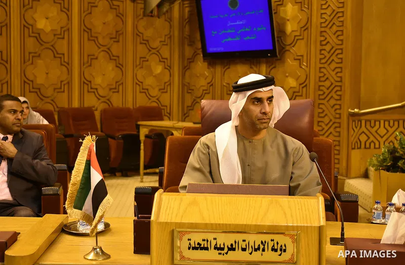 Permanent members of Arab countries in League of Arab States attend a meeting to mark the "International Day of Solidarity with the Palestinian People" at the Arab League headquarters in Cairo, Egypt, December 12, 2016....