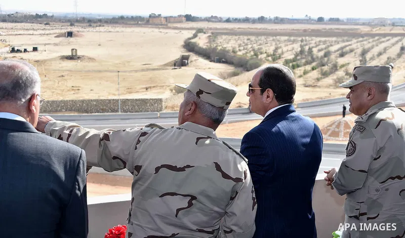Egyptian President Abdel Fattah al-Sisi opens many projects of roads, in Cairo, Egypt, on December 15, 2016. Photo by Egyptian President Office