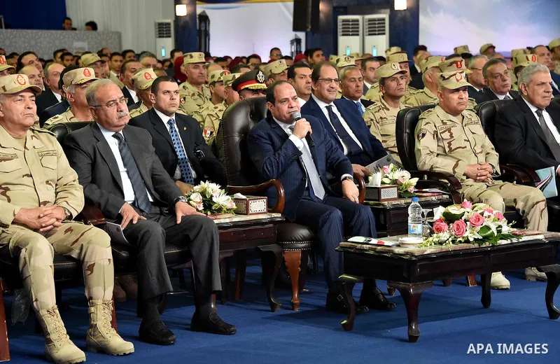 Egyptian President Abdel Fattah al-Sisi speaks during the opening of projects of roads, in Cairo, Egypt, on December 15, 2016. Photo by Egyptian President Office