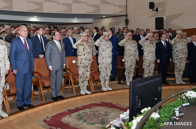Egyptian President Abdel Fattah al-Sisi attends the opening ceremony of medical complex of the Armed Forces, in Cairo, Egypt, on December 22, 2016. Photo by Egyptian President Office