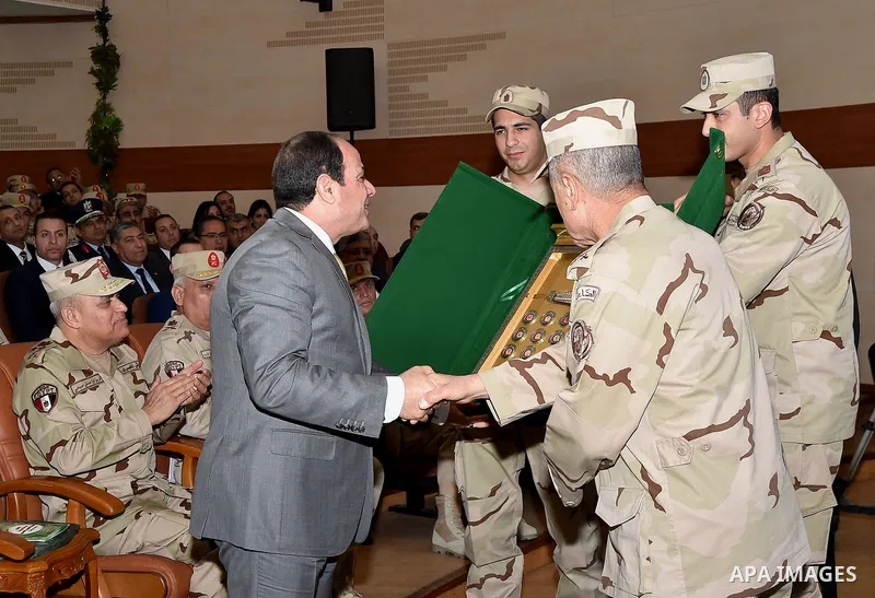 Egyptian President Abdel Fattah al-Sisi attends the opening ceremony of medical complex of the Armed Forces, in Cairo, Egypt, on December 22, 2016. Photo by Egyptian President Office