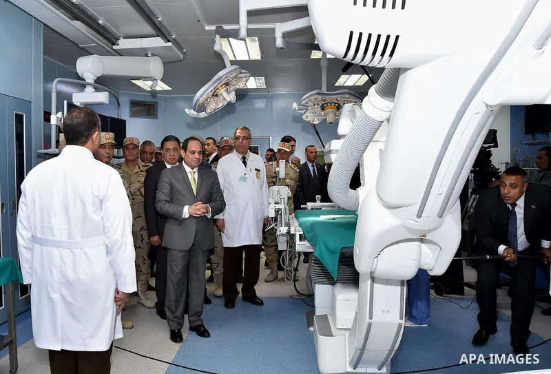 Egyptian President Abdel Fattah al-Sisi attends the opening ceremony of medical complex of the Armed Forces, in Cairo, Egypt, on December 22, 2016. Photo by Egyptian President Office