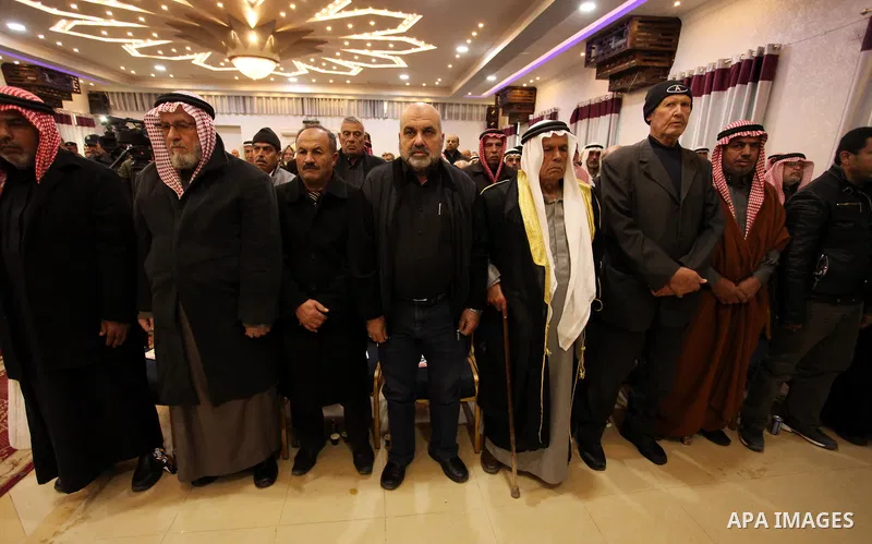 Members of the Palestinian reforms attend a meeting in Deir al-Balah in central Gaza on December 26, 2016. Photo by Ashraf Amra