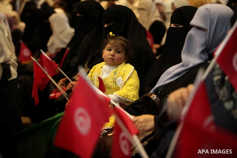 Palestinians attend a memorial service for a Tunisian Mohamed Zaouari, who was murdered in Tunisia in Gaza city on December 26, 2016. Zaouari, 49, was murdered at the wheel of his car outside his house in Tunisia's secon...