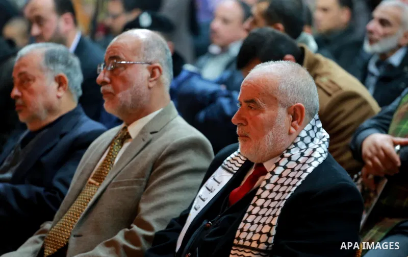 Palestinians attend the operetta entitled "camera and pen" during the events on the al-Wafa' of the Palestinian journalist, in Gaza city on December 29, 2016. Photo by Mohammed Asad