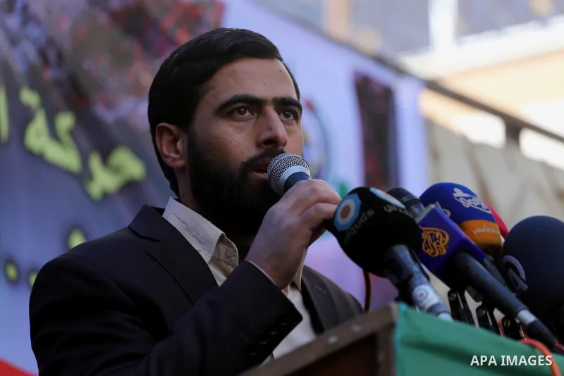 Mushir Al Masri, a Hamas MP and media spokesman speaks during a demonstration against the ongoing electricity shortages, in Jabalia in the northern of Gaza Strip, on January 13, 2017. Power shortages in the Palestinian e...