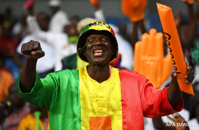 A Mali supporter cheers for his team ahead of the 2017 Africa Cup of Nations group D football match between Mali and Egypt in Port-Gentil on January 17, 2017. Photo by Stranger