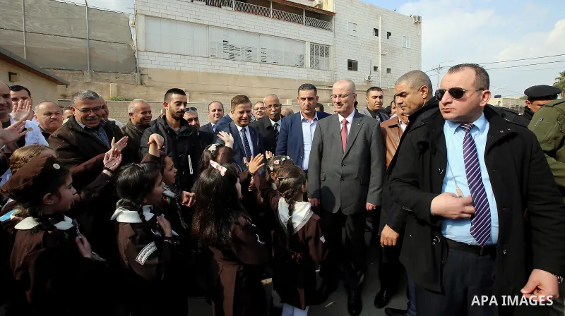 Palestinian Prime Minister Rami Hamdallah attends the opening ceremony of outpatient clinic at Khalil Suleiman Hospital in the West Bank city of Jenin, on January 19, 2017. Photo by Prime Minister Office