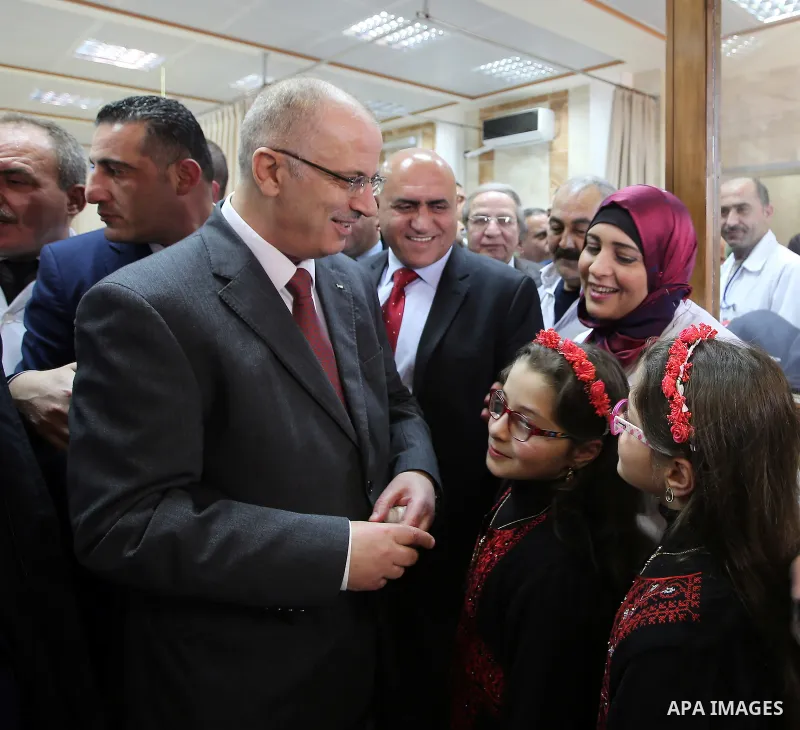 Palestinian Prime Minister Rami Hamdallah attends the opening ceremony of the new emergency building at the national government hospital in the West Bank city of Nablus, on January 19, 2017. Photo by Prime Minister Offic...